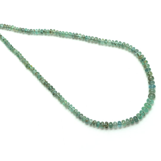 Emerald Smooth Rondelle Beads, 2 mm To 6 mm, Emerald Jewelry Making Beads, 18 Inches Full Strand, Price Per Strand