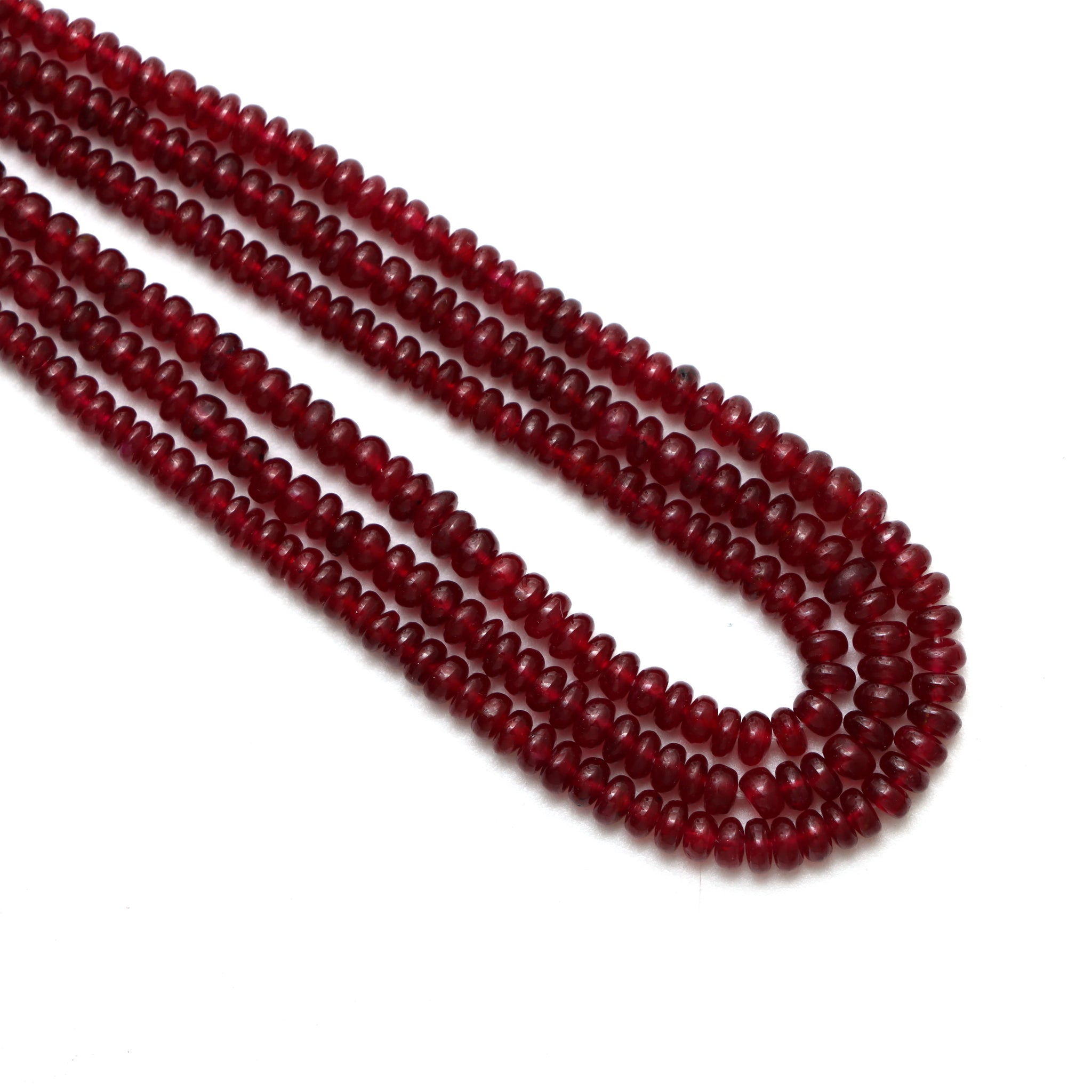 Ruby Smooth Rondelle Beads, mm To mm, Ruby Jewelry Making