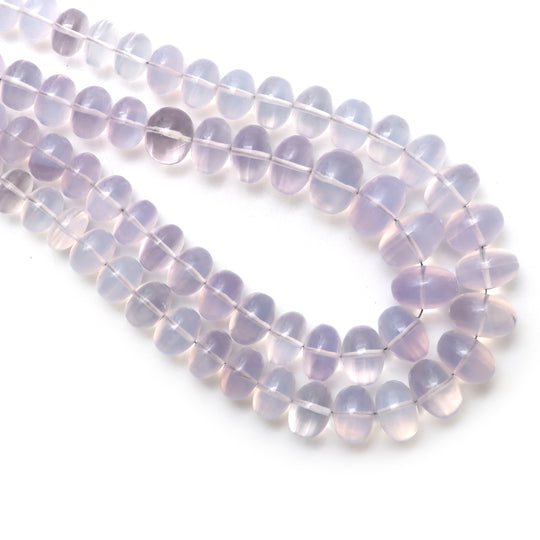 Lavender Quartz Smooth Rondelle Beads, 7 mm To 14 mm, Lavender Quartz Jewelry Making Beads, 18 Inches Full Strand, Price Per Strand
