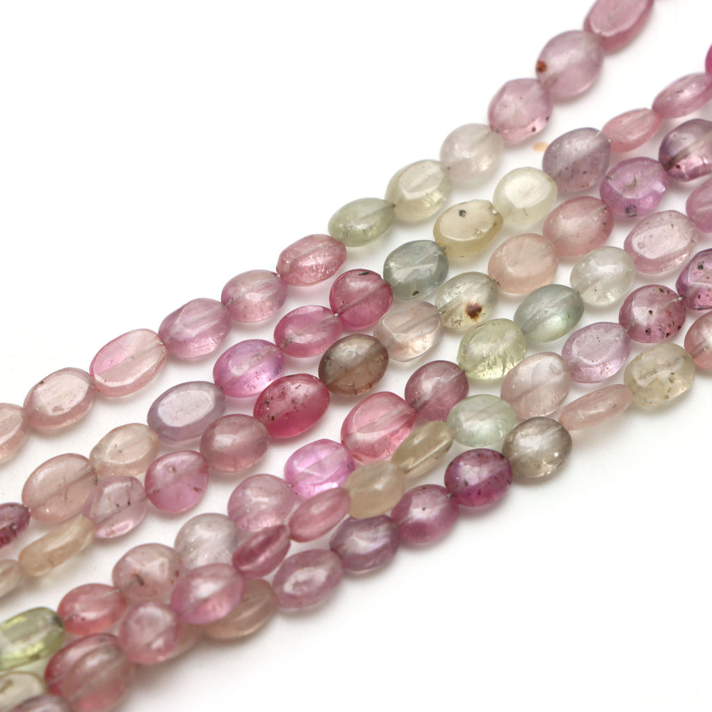 Multi Sapphire Smooth Tumble Beads