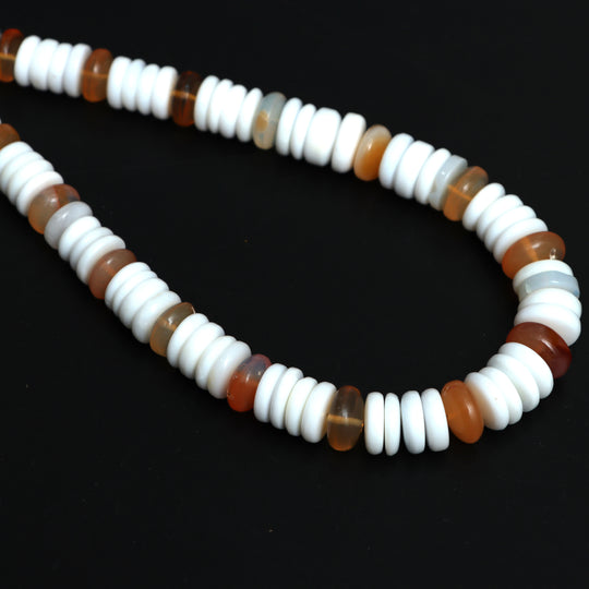 Multi Opal Smooth Tyre Beads, 9 mm To 11 mm, Multi Opal Jewelry Making Beads, 18 Inches Full Strand, Price Per Strand