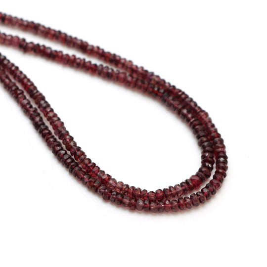 Sapphire Faceted Rondelle Beads, 2.5 mm To 3.5 mm, Sapphire Jewelry Making Beads, 18 Inches Full Strand, Price Per Strand