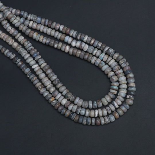 Australian Opal Smooth Rondelle Beads, 3.5 mm to 6 mm, Opal Jewelry Jewelry Making Beads, 18 Inches Full Strand, Price Per Strand