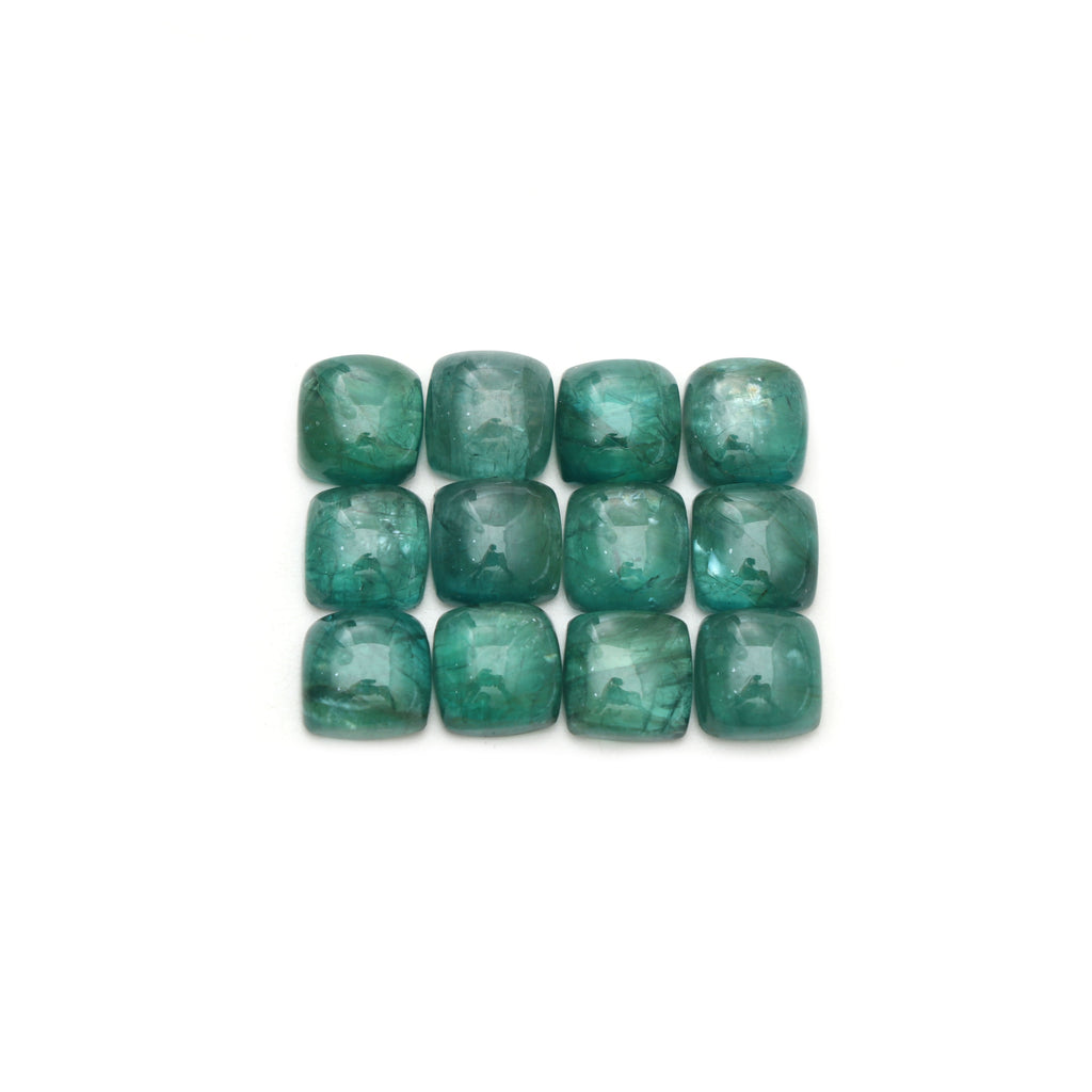 Natural Grandidierite Smooth Cushion Cabochon Loose Gemstone, 8x8 mm, Grandidierite Cushion, Jewelry Making Handmade, Set Of 12 Pieces - National Facets, Gemstone Manufacturer, Natural Gemstones, Gemstone Beads