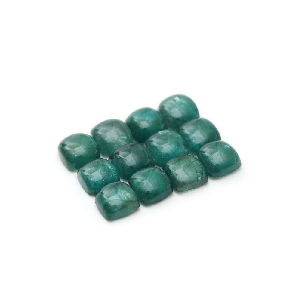 Natural Grandidierite Smooth Cushion Cabochon Loose Gemstone, 8x8 mm, Grandidierite Cushion, Jewelry Making Handmade, Set Of 12 Pieces - National Facets, Gemstone Manufacturer, Natural Gemstones, Gemstone Beads