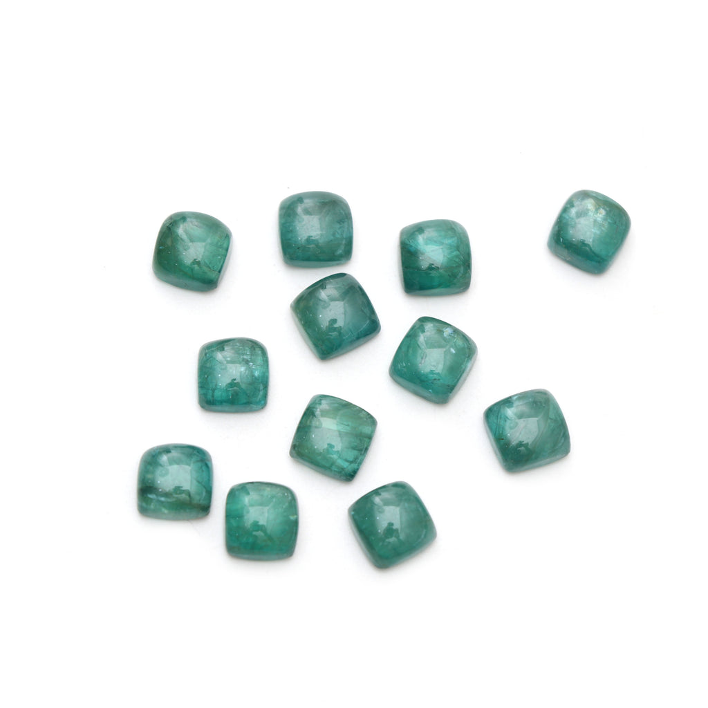 Natural Grandidierite Smooth Cushion Cabochon Loose Gemstone, 8x8 mm, Grandidierite Cushion, Jewelry Making Handmade, Set Of 12 Pieces - National Facets, Gemstone Manufacturer, Natural Gemstones, Gemstone Beads