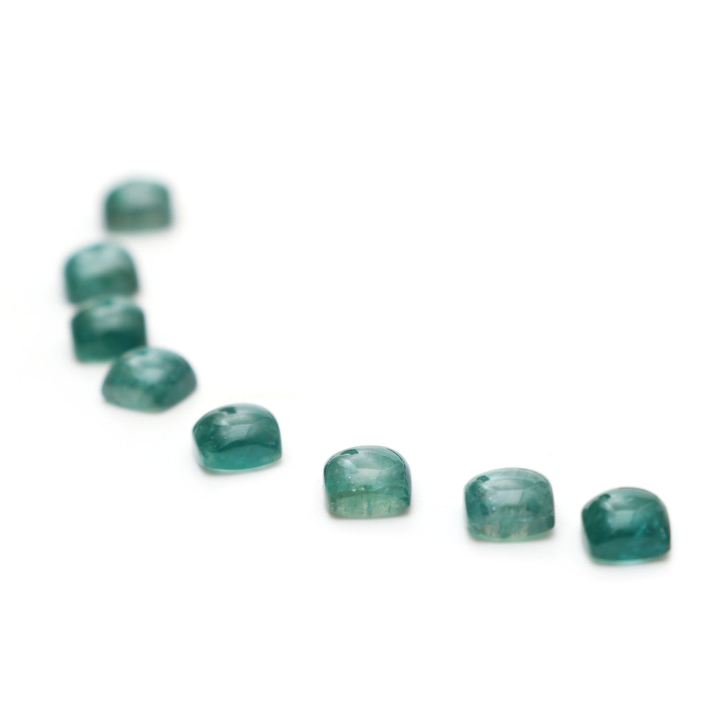 Natural Grandidierite Smooth Cushion Cabochon Loose Gemstone, 8x8 mm, Grandidierite Cushion, Jewelry Making Handmade, Set Of 12 Pieces - National Facets, Gemstone Manufacturer, Natural Gemstones, Gemstone Beads