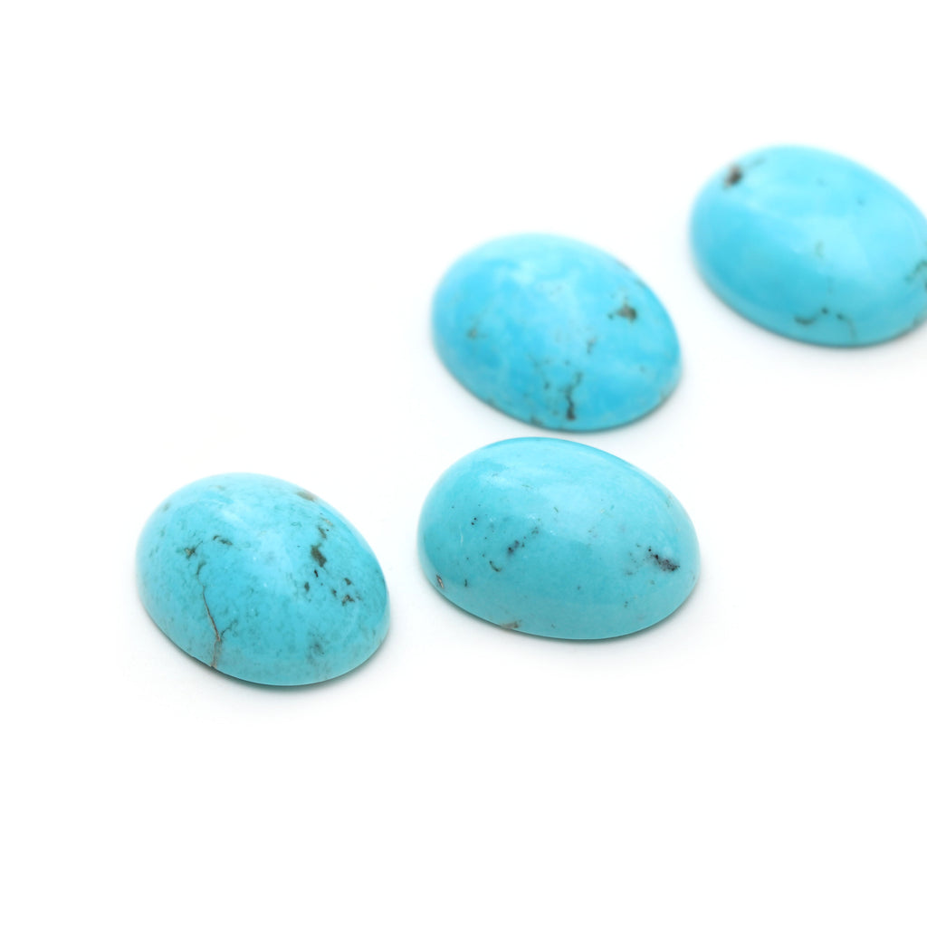 Natural Turquoise Smooth Oval Cabochon Loose Gemstone, 15x20 mm, Turquoise Oval Handmade Jewelry Gift For Her, Set of 4 Pieces - National Facets, Gemstone Manufacturer, Natural Gemstones, Gemstone Beads