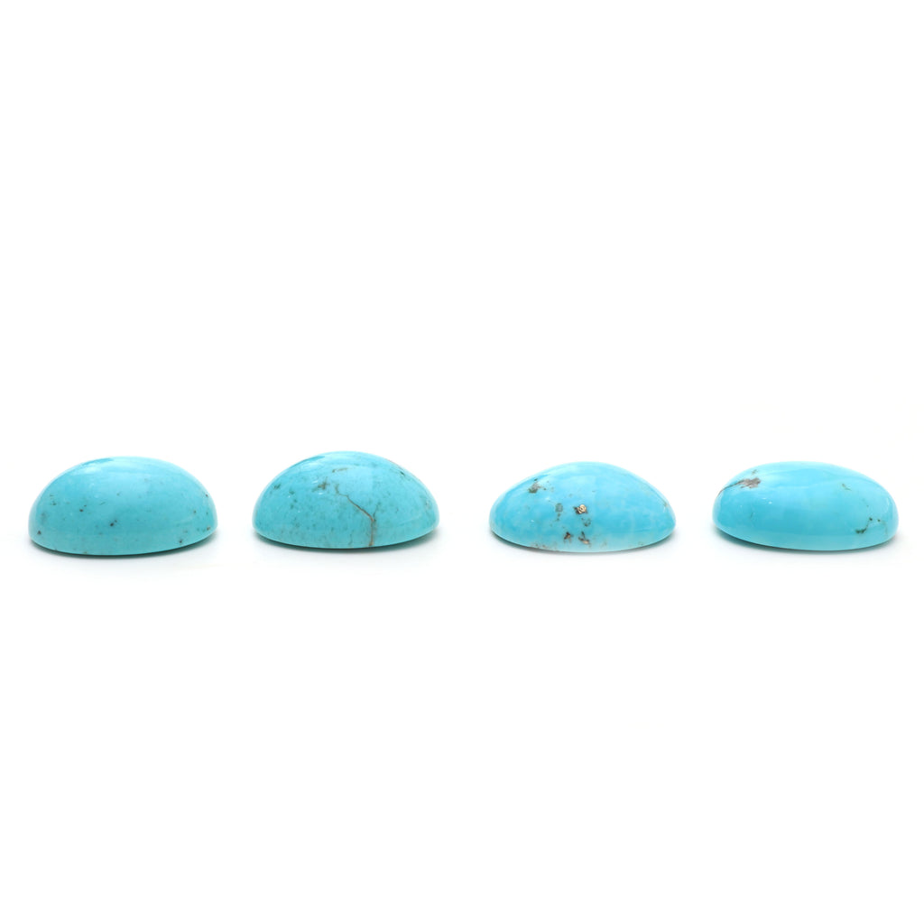 Natural Turquoise Smooth Oval Cabochon Loose Gemstone, 15x20 mm, Turquoise Oval Handmade Jewelry Gift For Her, Set of 4 Pieces - National Facets, Gemstone Manufacturer, Natural Gemstones, Gemstone Beads