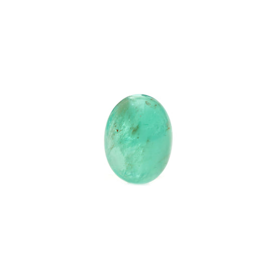 Natural Emerald Smooth Oval Cabochon Loose Gemstone, 14.5x20 mm, Emerald Jewelry Making Gemstone, 1 Piece