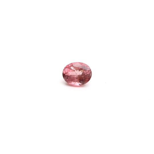 Natural Rubelite Faceted Oval Loose Gemstone, 8x10 mm, Rubelite , 1 Piece