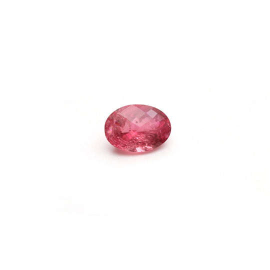 Natural Rubelite Faceted Oval Loose Gemstone, 10x14 mm, Rubelite , 1 Piece