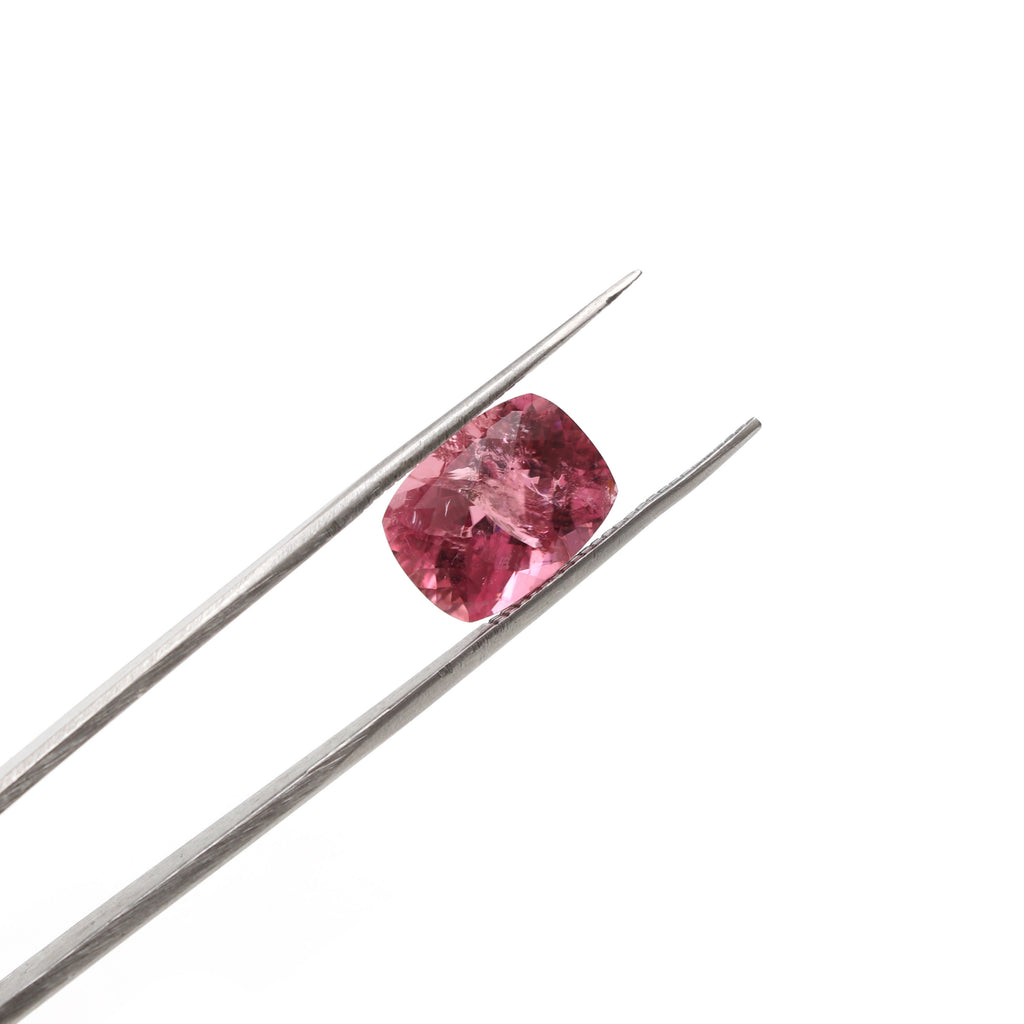 Natural Rubelite Faceted Rectangle Loose Gemstone, 9x12 mm, Rubelite Jewelry Handmade Gift For Women, 1 Piece - National Facets, Gemstone Manufacturer, Natural Gemstones, Gemstone Beads