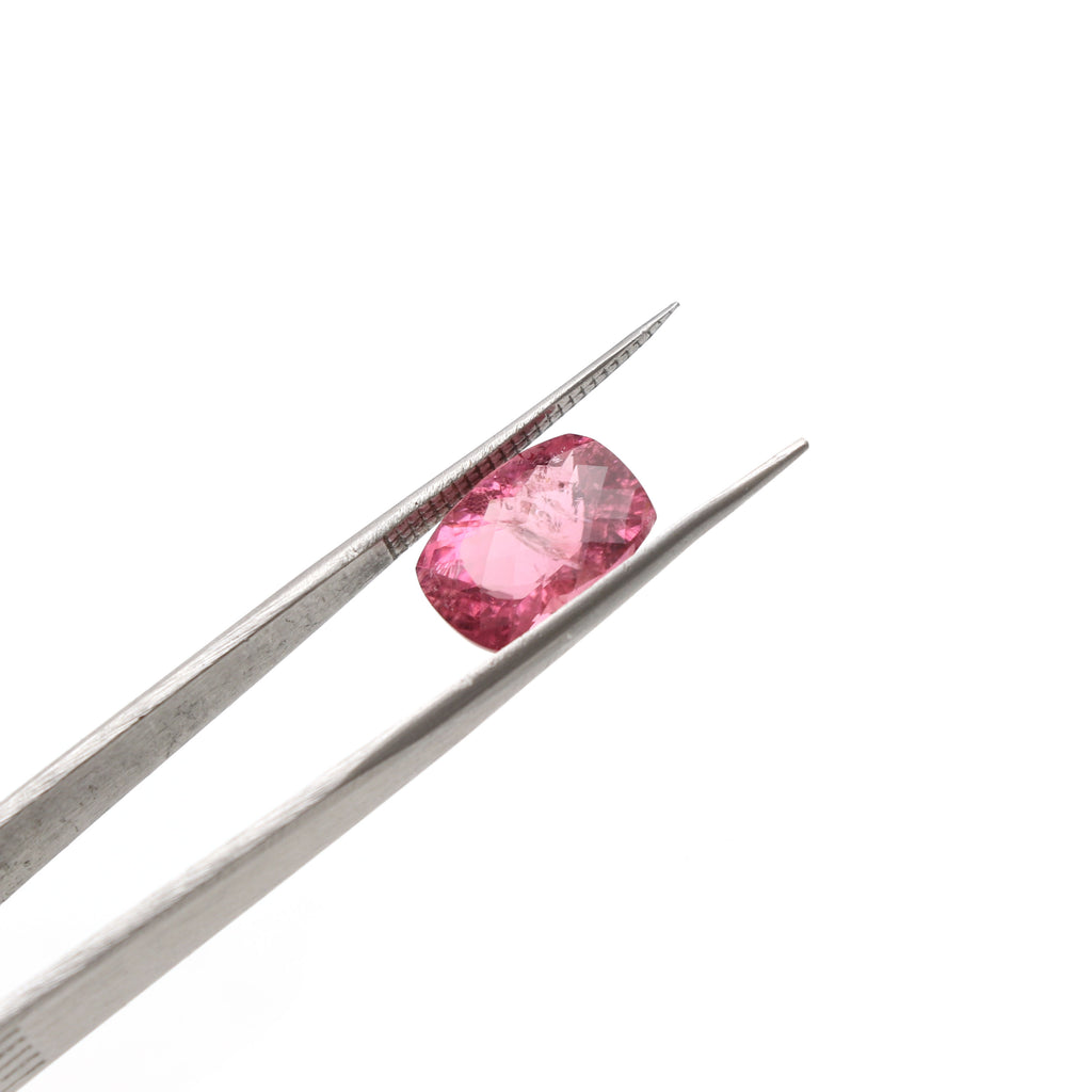 Natural Rubelite Faceted Rectangle Loose Gemstone, 9x12 mm, Rubelite Jewelry Handmade Gift For Women, 1 Piece - National Facets, Gemstone Manufacturer, Natural Gemstones, Gemstone Beads