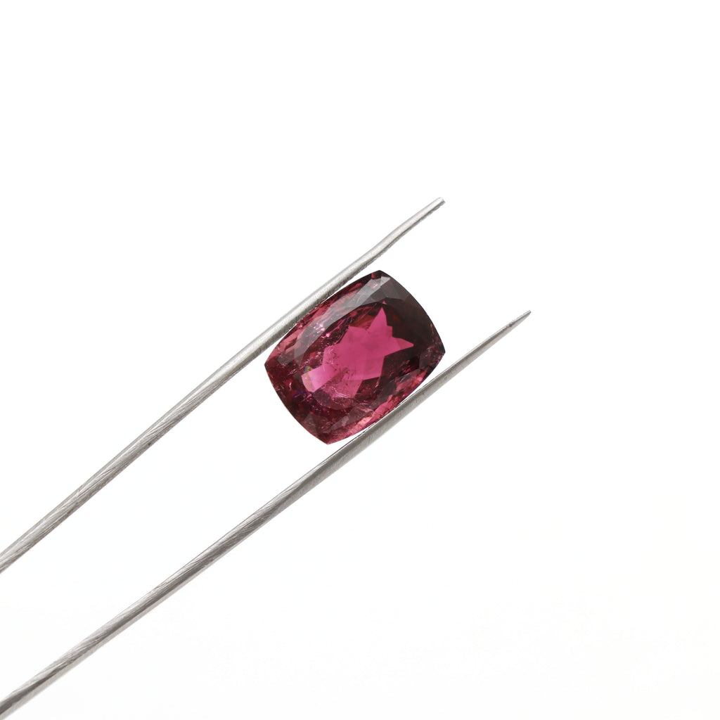 Natural Rubellite Faceted Rectangle Loose Gemstone, 11x15 mm, Rubellite Jewelry Handmade Gift For Women, 1 Piece - National Facets, Gemstone Manufacturer, Natural Gemstones, Gemstone Beads