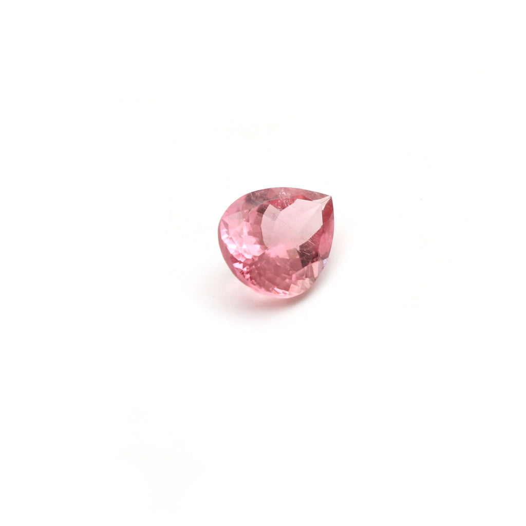 Natural Rubelite Faceted Pear Loose Gemstone, 10x13 mm, Rubelite Jewelry Handmade Gift For Women, 1 Piece - National Facets, Gemstone Manufacturer, Natural Gemstones, Gemstone Beads
