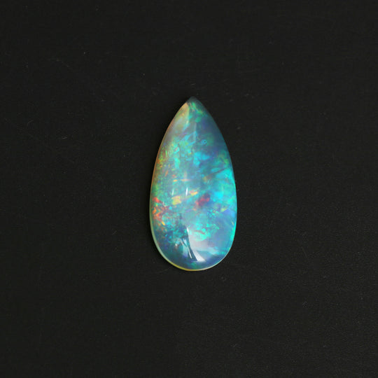 Natural Ethiopian Opal Smooth Pear Loose Gemstone, 15x30 mm, Opal Jewelry Making Gemstone, 1 Piece
