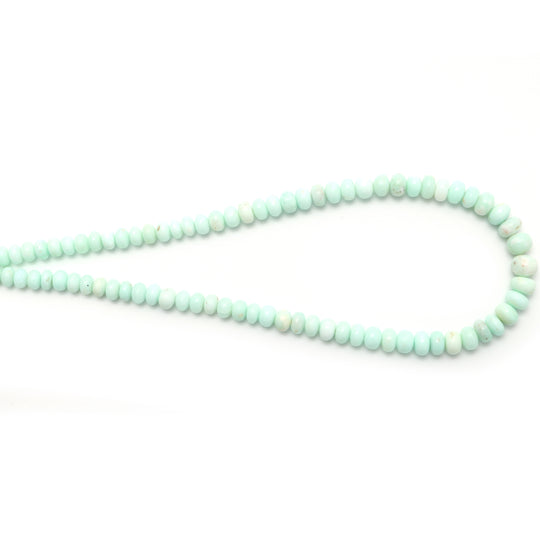 Mint Chrysoprase Smooth Rondelle Beads, 7 mm To 10 mm, Mint Chrysoprase Jewelry Making Beads, 17.5 Inches Full Strand, Price Per Strand