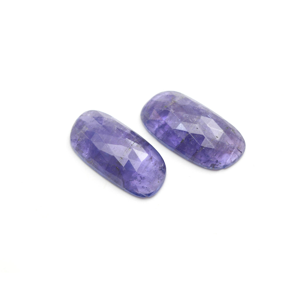 Natural Tanzanite Faceted Organic Loose Gemstone, 14x28 mm, Tanzanite Jewelry Handmade Gift For Women, 1 Pair - National Facets, Gemstone Manufacturer, Natural Gemstones, Gemstone Beads