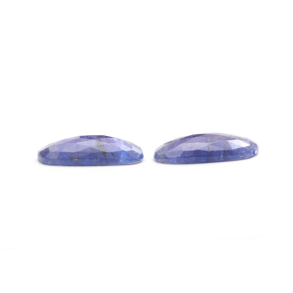 Natural Tanzanite Faceted Organic Loose Gemstone, 14x28 mm, Tanzanite Jewelry Handmade Gift For Women, 1 Pair - National Facets, Gemstone Manufacturer, Natural Gemstones, Gemstone Beads