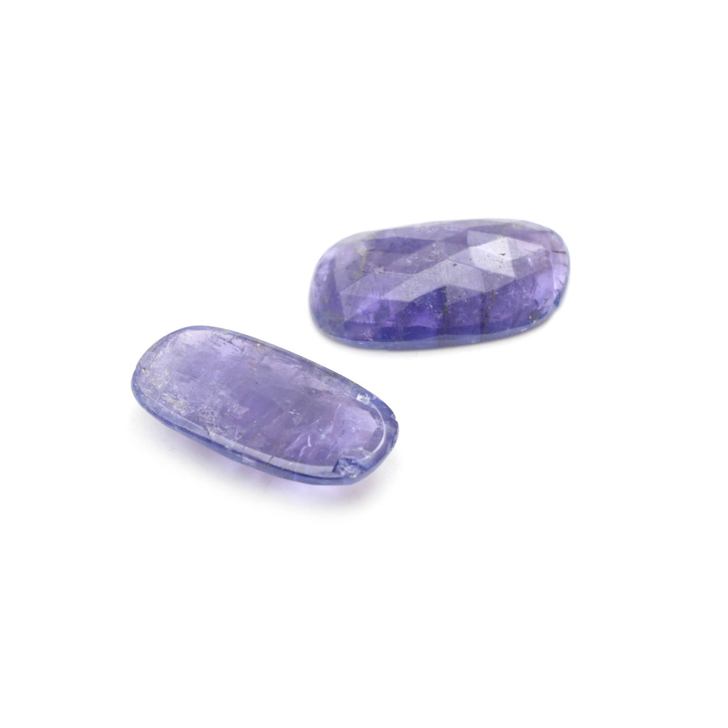 Natural Tanzanite Faceted Organic Loose Gemstone, 14x28 mm, Tanzanite Jewelry Handmade Gift For Women, 1 Pair - National Facets, Gemstone Manufacturer, Natural Gemstones, Gemstone Beads