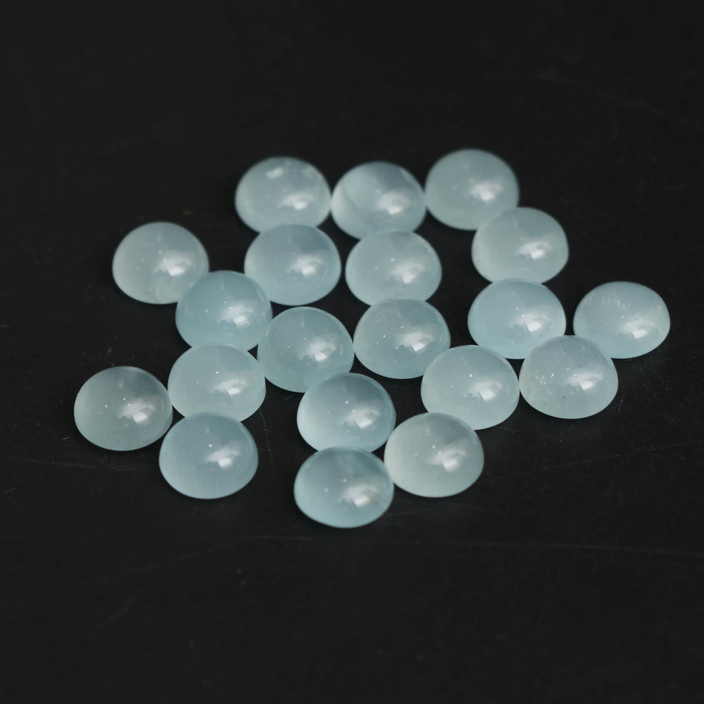 Natural Aquamarine Smooth Round Loose Gemstone, 8x8 mm, Aquamarine Jewelry Handmade Gift for Women, Set of 20 Pieces - National Facets, Gemstone Manufacturer, Natural Gemstones, Gemstone Beads