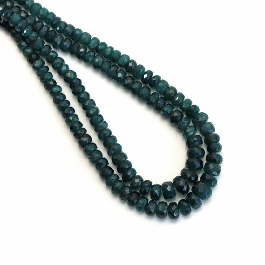 Grandidierite Faceted Rondelle Beads, 3 mm To 7 mm, Grandidierite Jewelry Making Beads, 15 Inches Full Strand, Price Per Strand