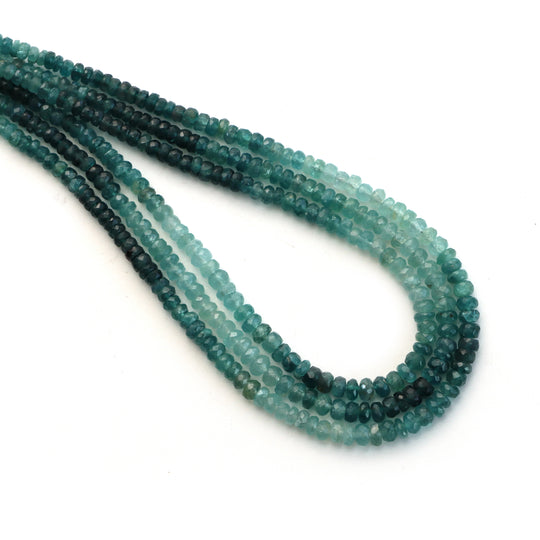 Grandidierite Faceted Rondelle Beads, 4 mm To 5 mm, Grandidierite Jewelry Making Beads, 18 Inches Full Strand, Price Per Strand