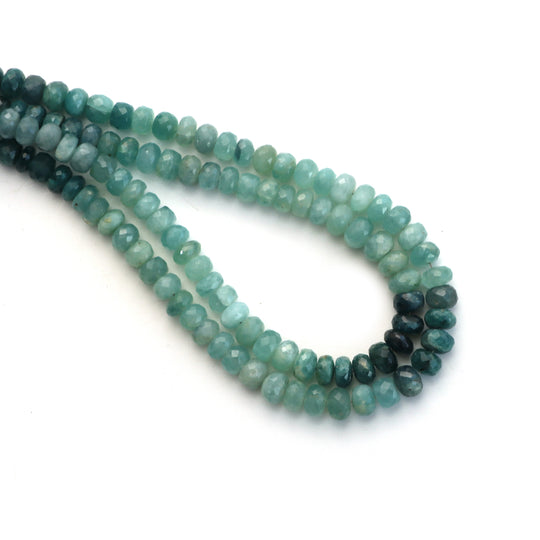 Grandidierite Faceted Rondelle Beads, 5 mm To 7 mm, Grandidierite Jewelry Making Beads, 18 Inches Full Strand, Price Per Strand