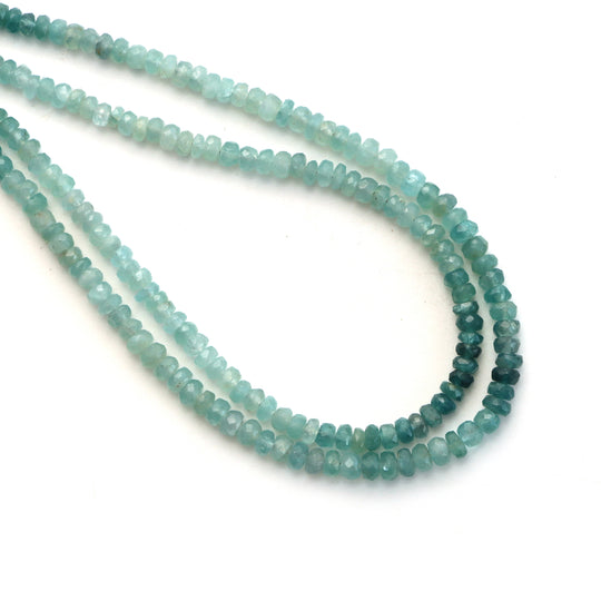 Grandidierite Faceted Rondelle Beads, 4 mm, Grandidierite Jewelry Making Beads, 18 Inches Full Strand, Price Per Strand