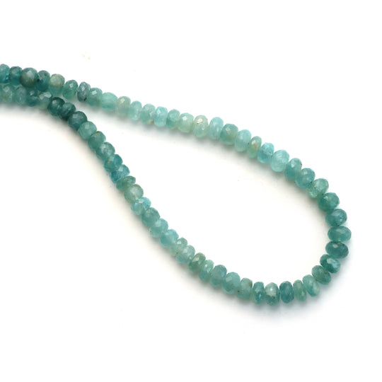 Grandidierite Faceted Rondelle Beads, 6 mm To 7 mm, Grandidierite Jewelry Making Beads, 18 Inches Full Strand, Price Per Strand