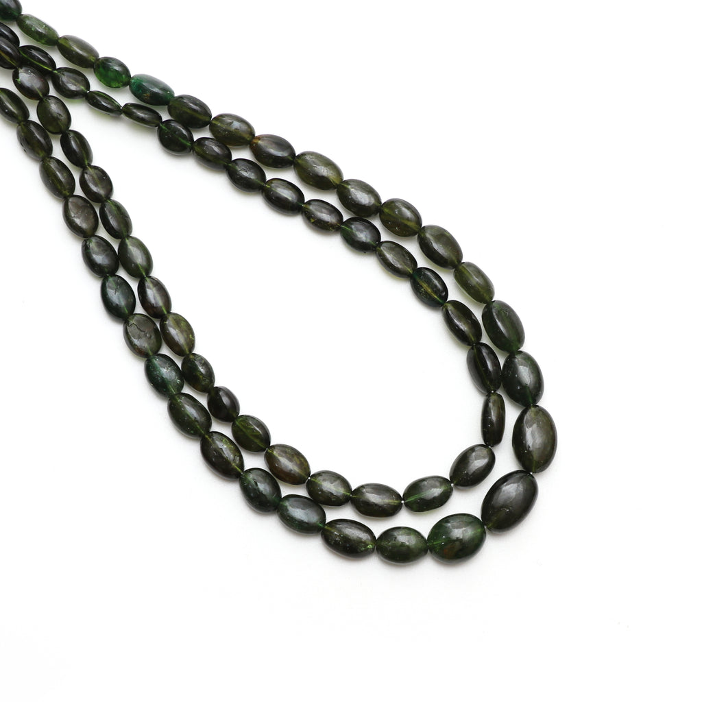 Chrome Tourmaline Smooth Tumble Beads, 5x6 mm to 6x9 mm, Chrome Tourmaline Jewelry, 18 Inches Full Strand, Price Per Strand - National Facets, Gemstone Manufacturer, Natural Gemstones, Gemstone Beads, Gemstone Carvings