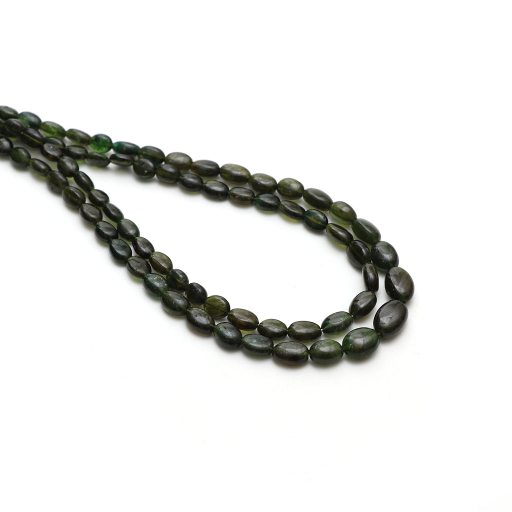 Chrome Tourmaline Smooth Tumble Beads, 5x6 mm to 6x9 mm, Chrome Tourmaline Jewelry, 18 Inches Full Strand, Price Per Strand - National Facets, Gemstone Manufacturer, Natural Gemstones, Gemstone Beads, Gemstone Carvings