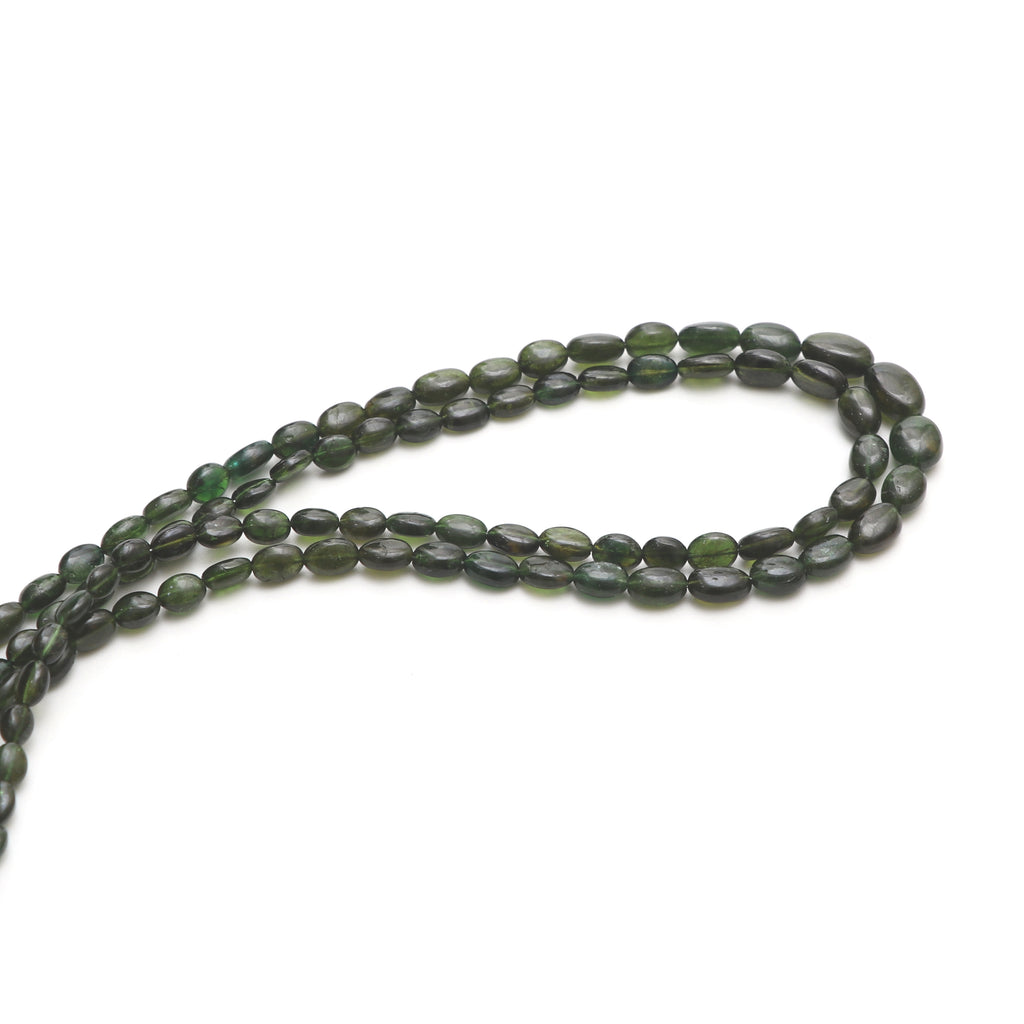 Chrome Tourmaline Smooth Tumble Beads, 5x6 mm to 6x9 mm, Chrome Tourmaline Jewelry, 18 Inches Full Strand, Price Per Strand - National Facets, Gemstone Manufacturer, Natural Gemstones, Gemstone Beads, Gemstone Carvings