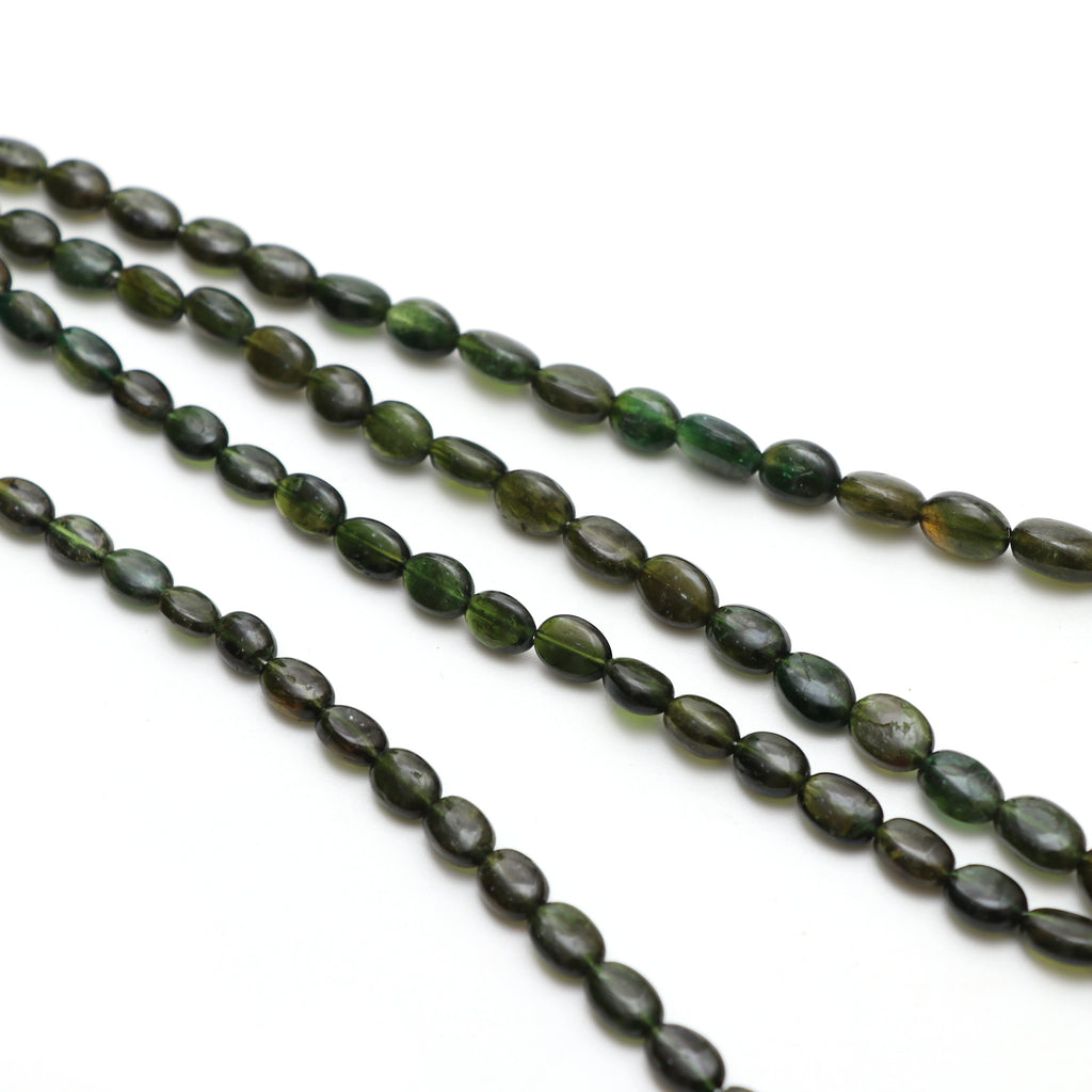 Chrome Tourmaline Smooth Tumble Beads, 5x6 mm to 6x9 mm, Chrome Tourmaline Jewelry, 18 Inches Full Strand, Price Per Strand - National Facets, Gemstone Manufacturer, Natural Gemstones, Gemstone Beads, Gemstone Carvings