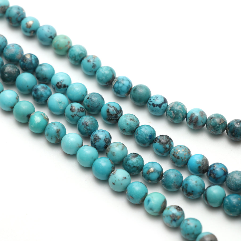 Natural Turquoise Smooth Round Balls, 8.5 mm, Turquoise Jewelry Handmade Gift for Women, 18 Inches Full Strand, Price Per Strand - National Facets, Gemstone Manufacturer, Natural Gemstones, Gemstone Beads, Gemstone Carvings