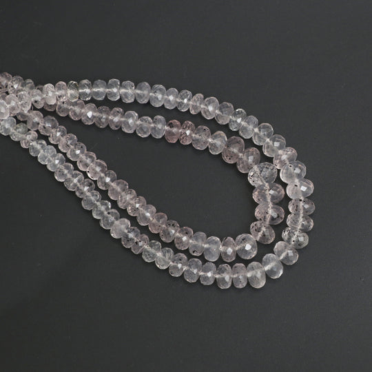 Natural Dot Quartz Faceted Rondelle Beads, 4.5 mm to 8 mm, Quartz Jewelry Making Beads, Faceted Quartz Beads, 18 Inch Full strand, Price Per Strand