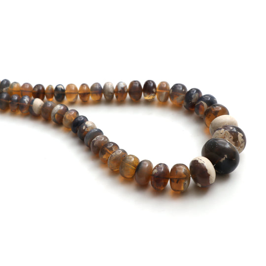 Australian Opal Smooth Rondelle Beads, 6.5 mm to 17.5 mm, Opal Jewelry Making Beads, 18 Inches Full Strand, Price Per Strand