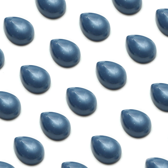 Blue Opal Smooth Pear Cabochon Loose Gemstone, Blue Opal Pear Cabs, Blue Opal Jewelry Making Gemstone