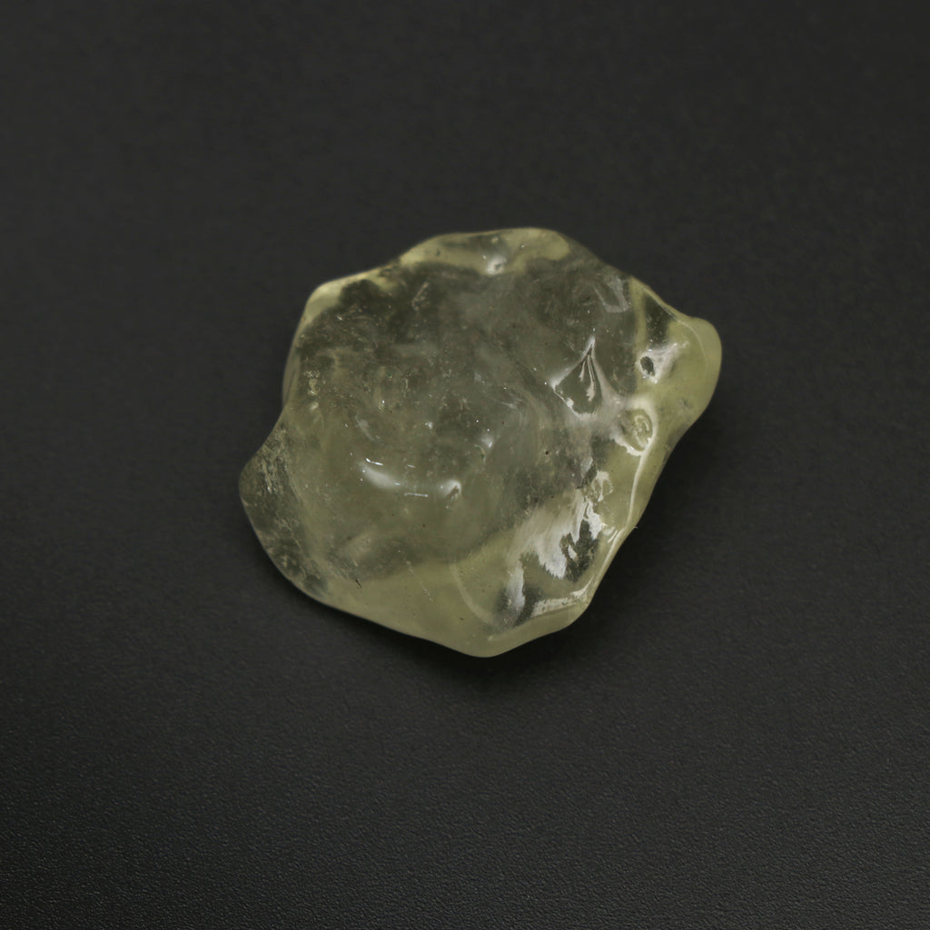 Natural Libyan Desert Glass Smooth Organic Shape Loose Gemstone, 24x25 mm, Libyan Glass Organic Shape Jewelry Making Gemstone, 1 Piece - National Facets, Gemstone Manufacturer, Natural Gemstones, Gemstone Beads