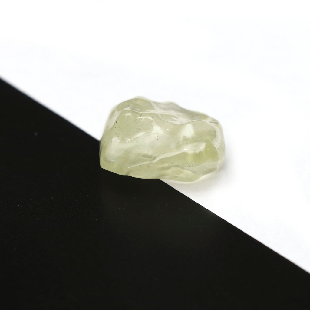 Natural Libyan Desert Glass Smooth Organic Shape Loose Gemstone, 24x25 mm, Libyan Glass Organic Shape Jewelry Making Gemstone, 1 Piece - National Facets, Gemstone Manufacturer, Natural Gemstones, Gemstone Beads
