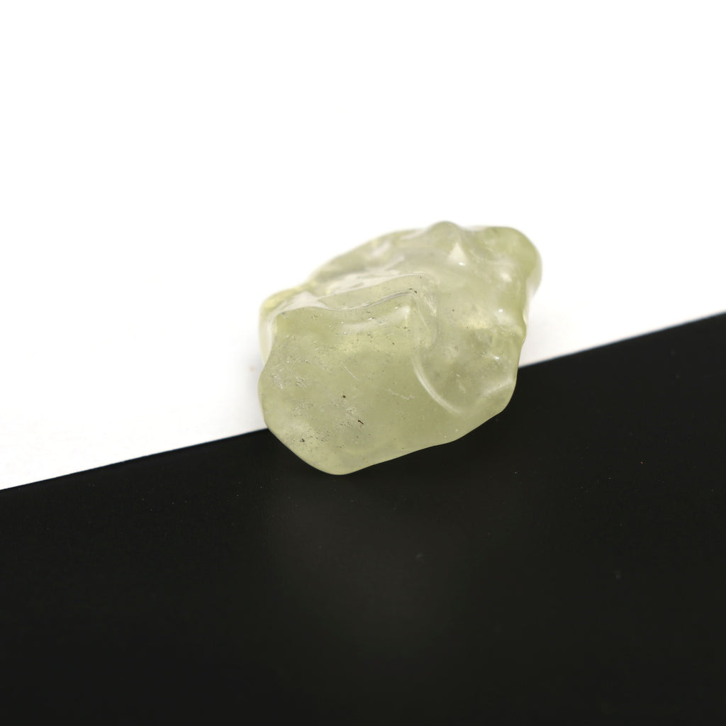 Natural Libyan Desert Glass Smooth Organic Shape Loose Gemstone, 24x25 mm, Libyan Glass Organic Shape Jewelry Making Gemstone, 1 Piece - National Facets, Gemstone Manufacturer, Natural Gemstones, Gemstone Beads