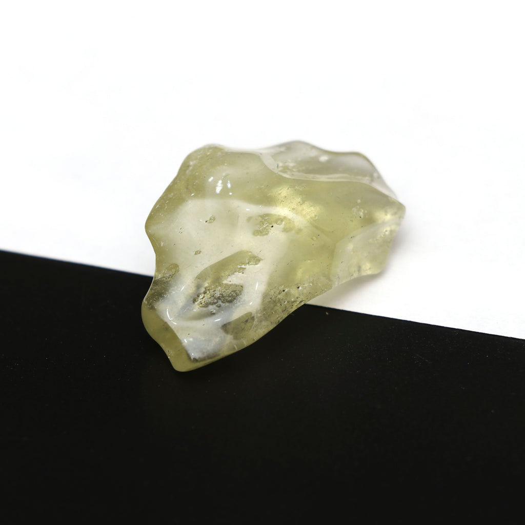 Natural Libyan Desert Glass Smooth Organic Shape Loose Gemstone, 23x36 mm, Libyan Glass Organic Shape Jewelry Making Gemstone, 1 Piece - National Facets, Gemstone Manufacturer, Natural Gemstones, Gemstone Beads