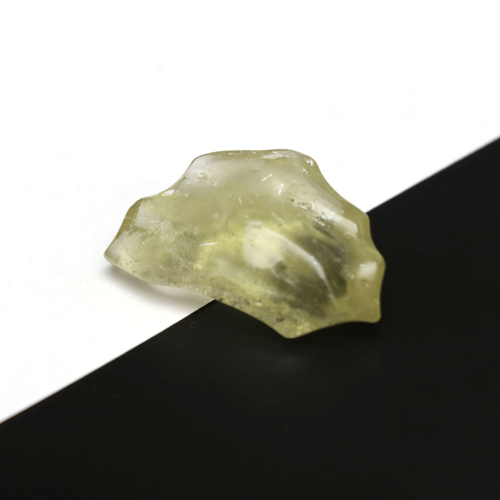 Natural Libyan Desert Glass Smooth Organic Shape Loose Gemstone, 23x36 mm, Libyan Glass Organic Shape Jewelry Making Gemstone, 1 Piece - National Facets, Gemstone Manufacturer, Natural Gemstones, Gemstone Beads