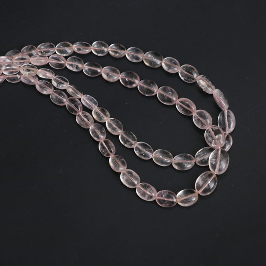 Morganite Smooth Oval Beads, 4x5 mm to 8x10 mm, Morganite Jewelry Making Beads, 18 Inches Full Strand, Price Per Strand