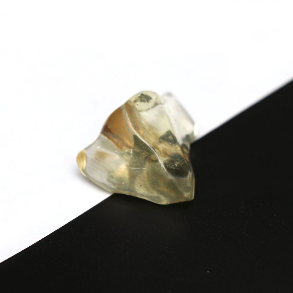 Natural Libyan Desert Glass Smooth Organic Shape Loose Gemstone, 27x30 mm, Libyan Glass Organic Shape Jewelry Making Gemstone, 1 Piece - National Facets, Gemstone Manufacturer, Natural Gemstones, Gemstone Beads