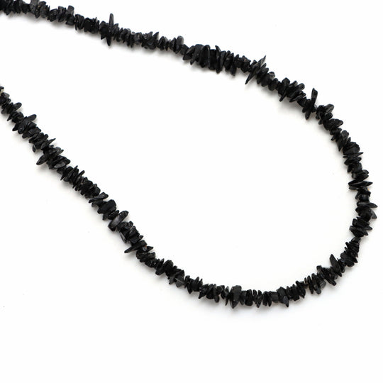 Black Onyx Smooth Chips Beads, 3.5x5.5 mm, Black Onyx Jewelry Making Beads, 35 Inches Full Strand, Price Per Strand