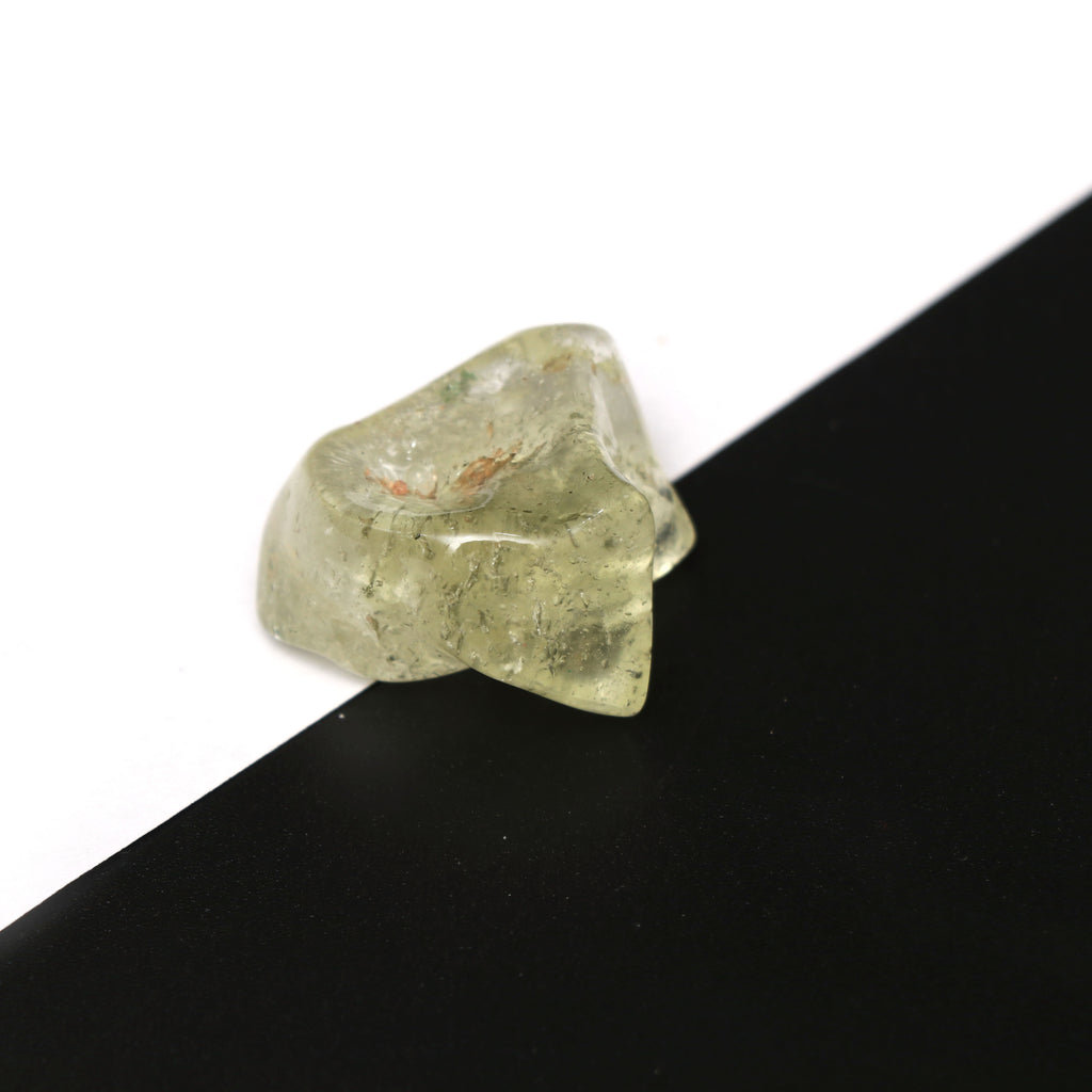Natural Libyan Desert Glass Smooth Organic Shape Loose Gemstone, 25x27 mm, Libyan Glass Organic Shape Jewelry Making Gemstone, 1 Piece - National Facets, Gemstone Manufacturer, Natural Gemstones, Gemstone Beads