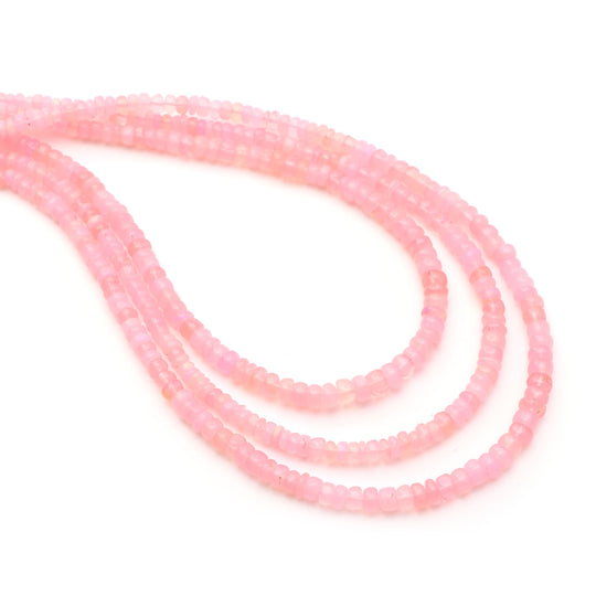 Dyed Ethiopian Opal Smooth Rondelle Beads, 3 mm To 5 mm, Opal Jewelry Making Beads, 18 Inches Full Strand, Price Per Strand