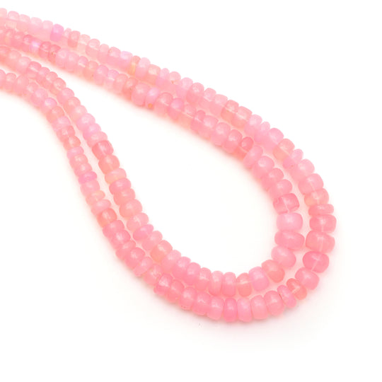 Dyed Ethiopian Opal Smooth Rondelle Beads, 5 mm To 8.5 mm, Opal Jewelry Making Beads, 18 Inches Full Strand, Price Per Strand